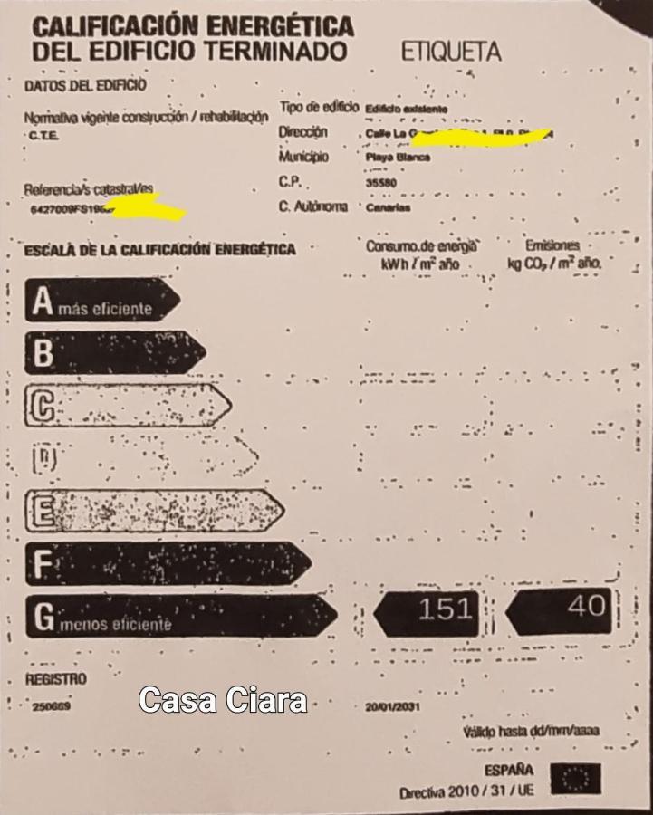 Vivienda Vacacional Casa Ciara Playa Blanca  Kültér fotó